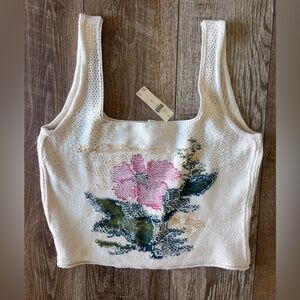 Pilcro Beige Textured Knit Top